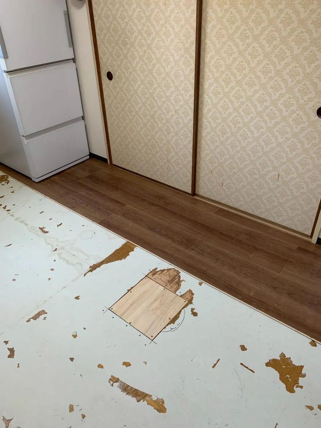 床のブカつき改善&水まわり交換 5日間で爽やかリフレッシュ✨ 【川西市:マンションリフォーム工事】③