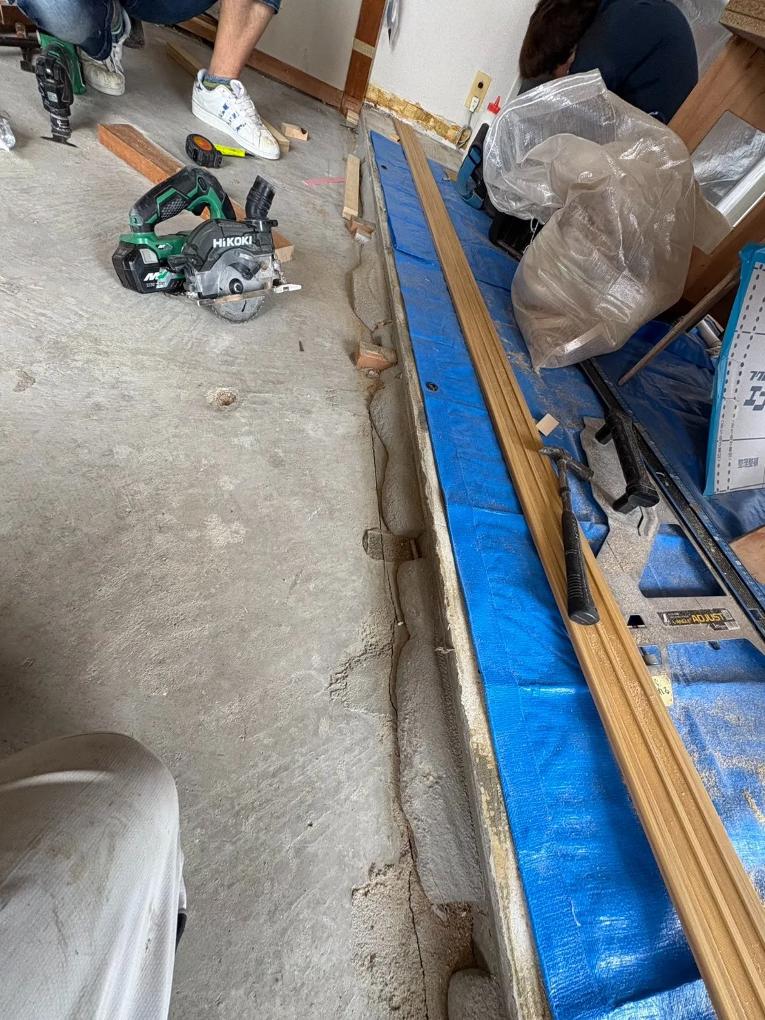 畳のお部屋をフローリングへ🌸 お子様のための敷居リフォーム 【川西市】②